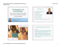 Homeopathy and Breastfeeding