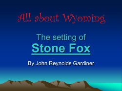 The setting of Stone Fox - Hatboro