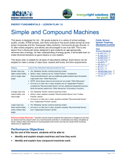 1.6 Simple and Compound Machines