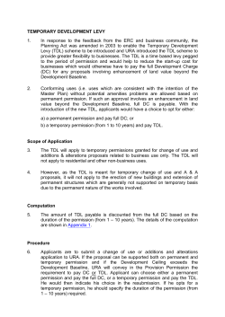 TEMPORARY DEVELOPMENT LEVY