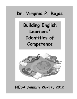Building English Learners` Identities of Competence Dr. Virginia P