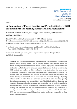 A Comparison of Precise Leveling and Persistent Scatterer SAR