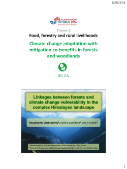 Linkages between forests and climate change vulnerability in the