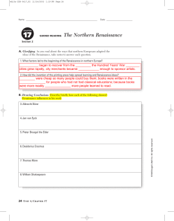 GUIDED READING The Northern Renaissance