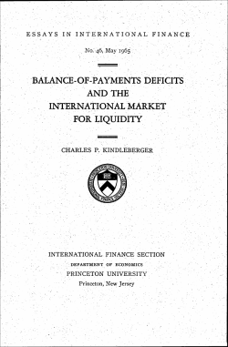 Balance- of-Payments Deficits and the International Market for