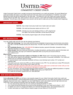 Dear Cardmember, - United Community Credit Union