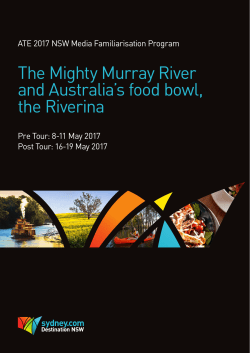 The Mighty Murray River and Australia`s food bowl, the Riverina