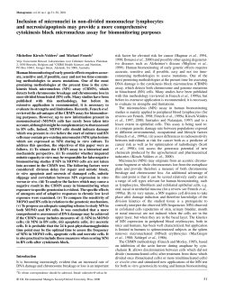Inclusion of micronuclei in non-divided