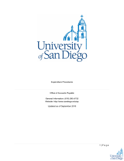 Expenditure Procedures - University of San Diego