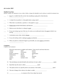 Ch 4 motion test review