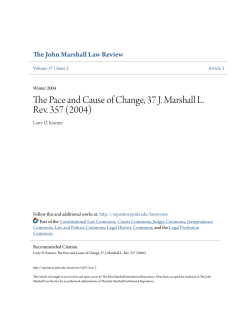 The Pace and Cause of Change, 37 J. Marshall L. Rev. 357 (2004)