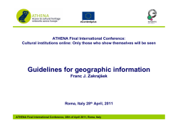 Guidelines for geographic information