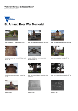 St. Arnaud Boer War Memorial - Victorian Heritage Database