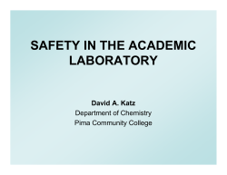 Safety in the Academic Laboratory