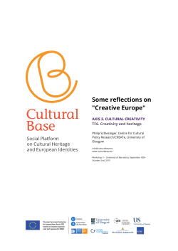 Some reflections on "Creative Europe"