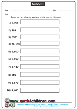 Round up numbers to the nearest thousand