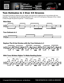 Tom Ostinatos In 3 Over 4/4 Grooves