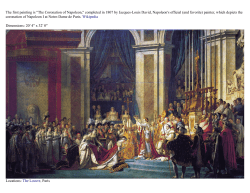 The first painting is "The Coronation of Napoleon," completed in