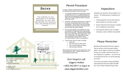 Deck Brochure - City of Janesville