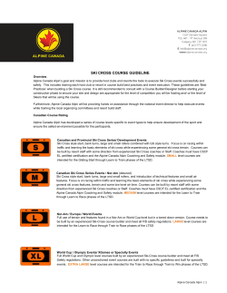 Ski cross course guidelines