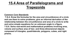15.4 Area of Parallelograms and Trapezoids
