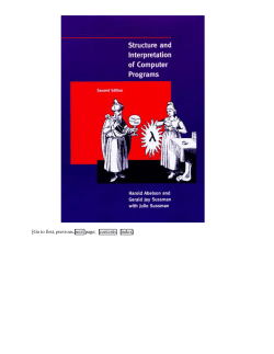 Structure and Interpretation of Computer Programs
