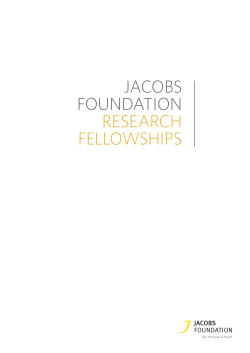 jacobs foundation research fellowships