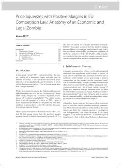 Price Squeezes with Positive Margins in EU Competition Law