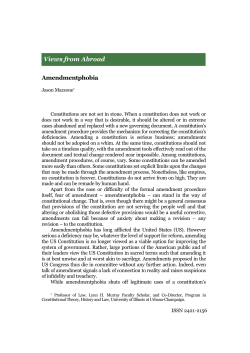 Amendmentphobia - The Italian Law Journal