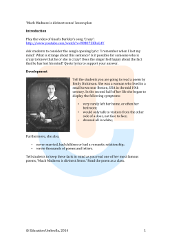 Much Madness is divinest sense lesson plan
