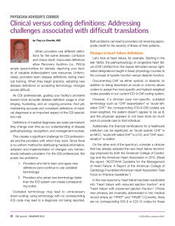 Clinical versus coding definitions: Addressing challenges
