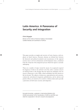 Latin America: A Panorama of Security and Integration