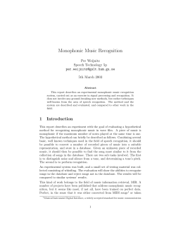 Monophonic Music Recognition