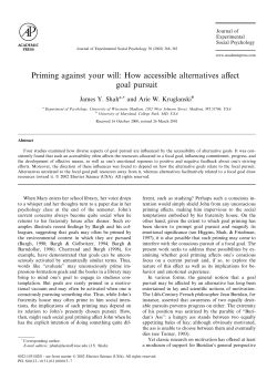 Priming against your will: How accessible alternatives affect goal