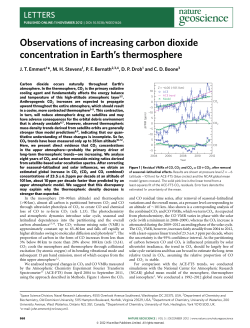 Observations of increasing carbon dioxide concentration in Earth`s