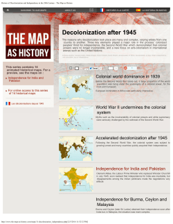 History of Decolonization and Independence in the 20th Century