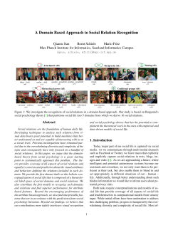 A Domain Based Approach to Social Relation Recognition