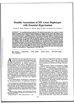 Possible Association of MN Locus Haplotypes with