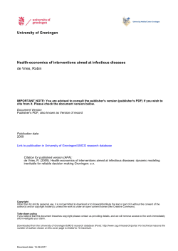 Health-economics of interventions aimed at infectious