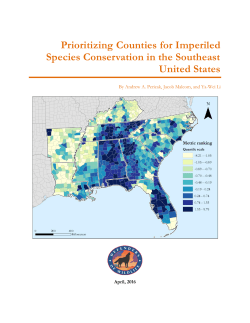 Prioritizing Counties for Imperiled Species Conservation in the