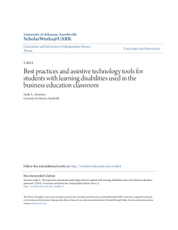 Best practices and assistive technology tools for students with