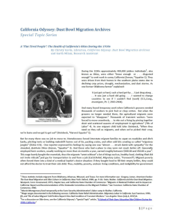 California Odessey: Dust bowl migration archives