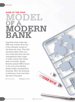 Less than three years ago UBS was written off as one of the ultimate