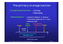 The primary storage section
