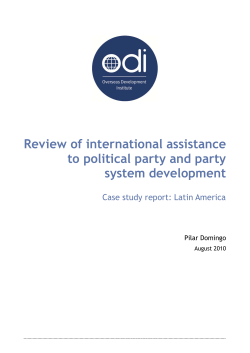 Review of international assistance to political party and party system