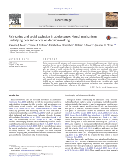 Risk-taking and social exclusion in adolescence