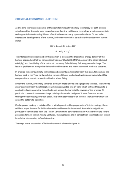 CHEMICAL ECONOMICS