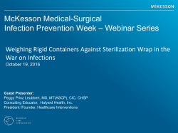 McKesson Medical-Surgical Infection Prevention Week &ndash; Webinar