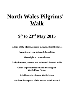 North Wales Pilgrims` Walk - North Wales Pilgrim`s Way