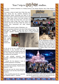 The studio is where all eight Harry Potter films were made. During